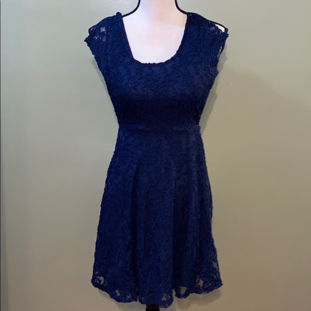 Navy blue lacy dress💙